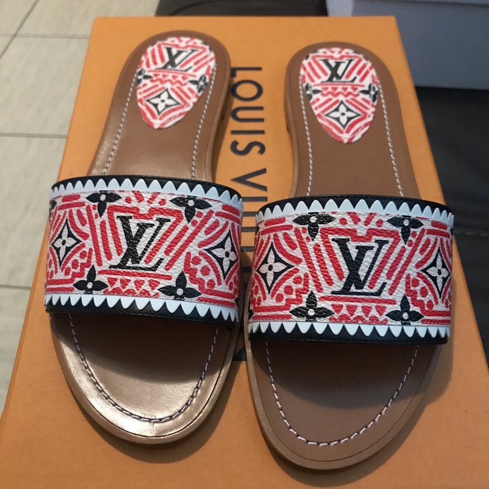 Brand New Authentic LV CRAFTY LOCK IT FLAT MULE